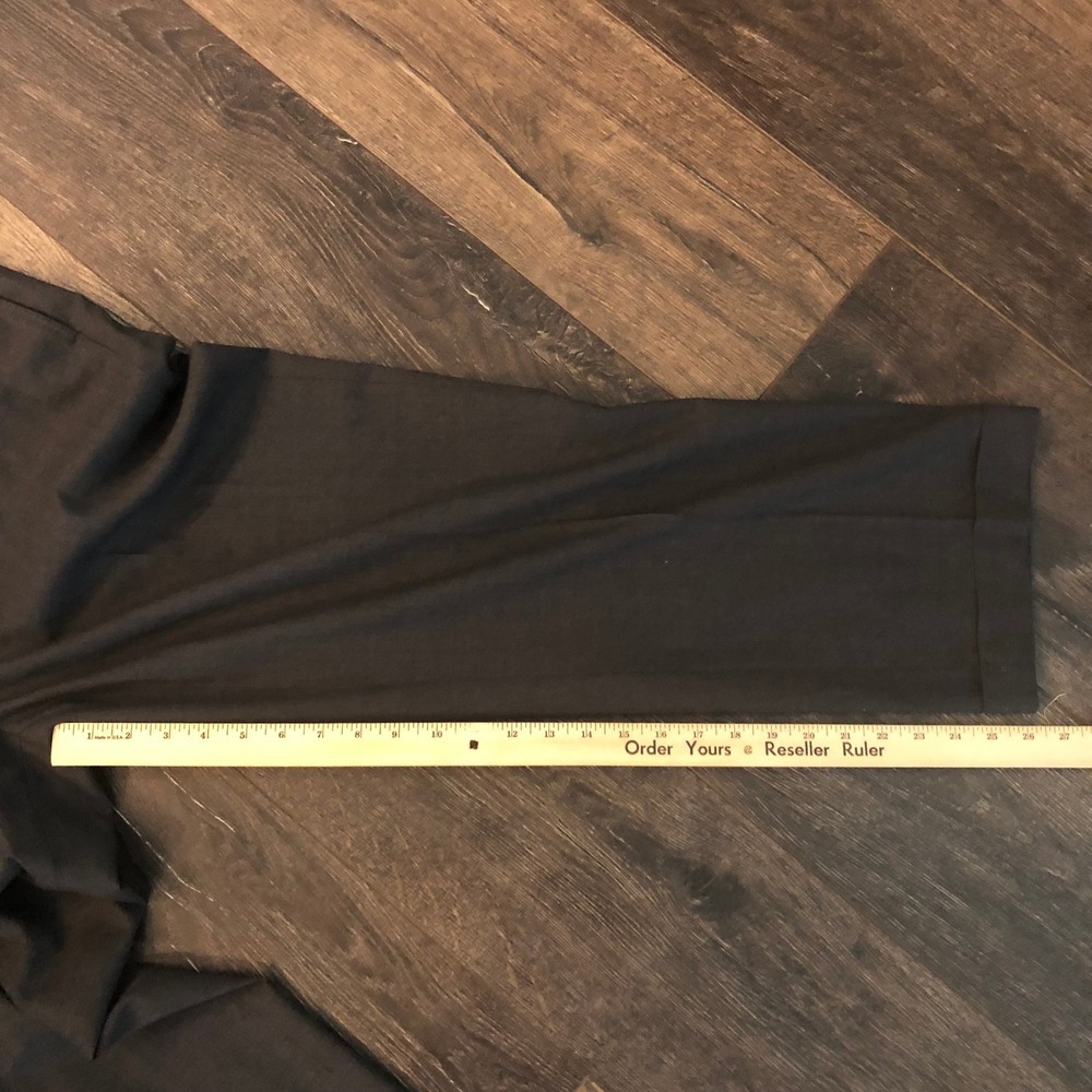 BROOKS BROTHERS Madison Dress Pants 38 x 30 100% Wool Charcoal Flat Front - Picture 9 of 14